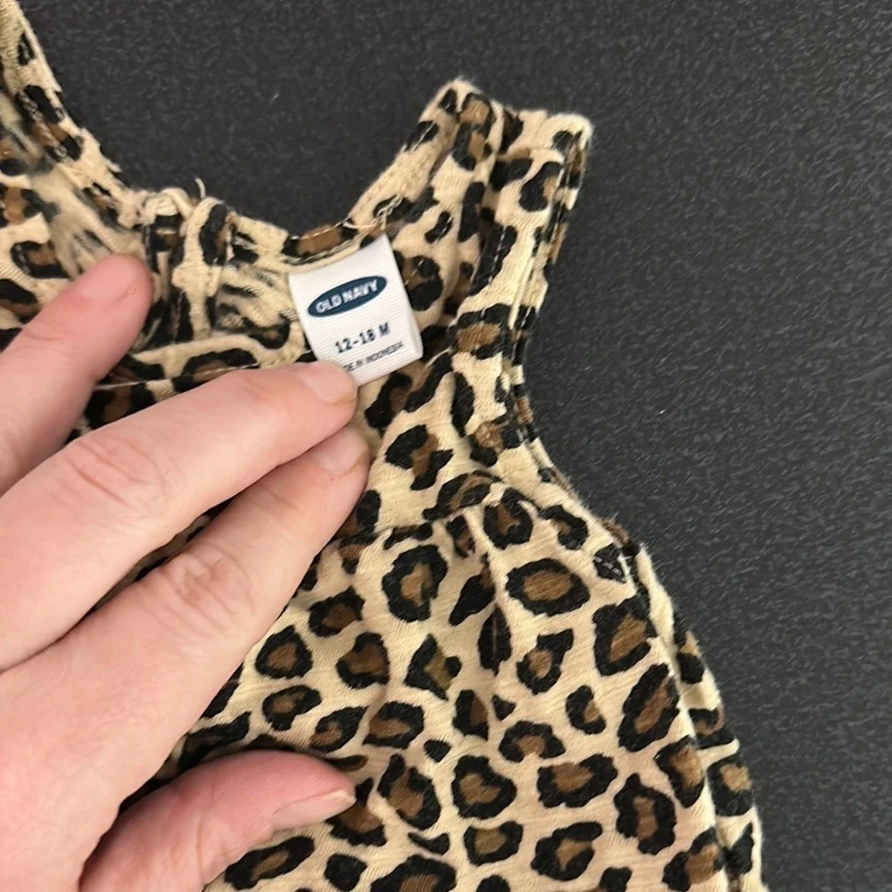 Old Navy Leopard Print Kids Tank Top